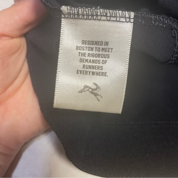 Tracksmith Allston Sports Bra Distance Running Nylon Black Longline Racerback - Picture 3 of 13